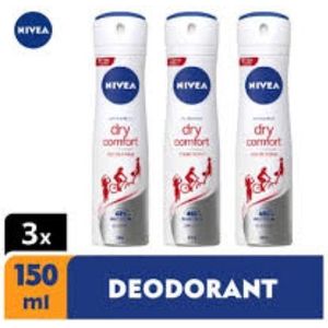 Nivea Deodorant Spray Dry Comfort Plus 48H - Voordeelverpakking 3 x 150 ML