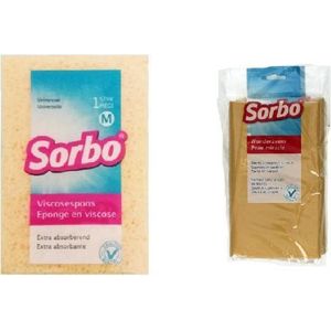 Sorbo wonderzeem + viscosespons M | Sorbo streeploos schone ramen | Wonder zeem | Zeem + spons combo van Sorbo