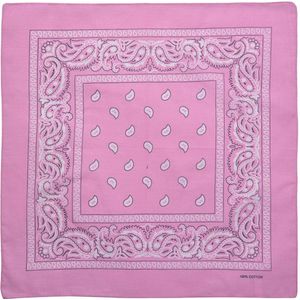 Bandana Zakdoek Paisley Licht Roze Haarband Hoofdband Hoofddoek Haardoek