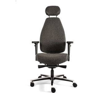 Sit And Move Therapod X Hoofdsteun - Donkergrijs Wolvilt - Bureaustoel