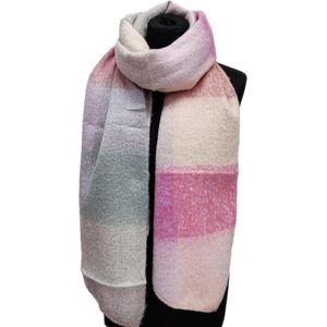 Warme Sjaal - Dikke Kwaliteit - Fuchsia/Roze - 220 x 50 cm (23-110#)
