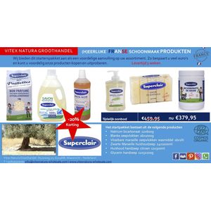 Ecologische Marseille huishoudzeep producten 140 stuks promotiepakket Hygiene voor in en om het huis
