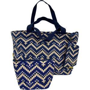 Mycha Ibiza - strandtas - weekendtas - shopper - handtas - rits - clutch - katoen – MYC220084