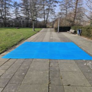 De Mooiste Tegels - Zwembad Tegels - EVA Foam - DMT enterprise - 0.62m x 0.62m x 1cm - Pak van 4 Stuks - 1.24M² - Blauw - Zwembad Grondzeil - Vloer Tegel - Extra Dik!