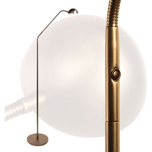 Staande leeslamp led met dimmer Como-Parma | 1 lichts | brons / bruin | metaal | 140 cm hoog | staande lamp / vloerlamp | modern / functioneel dsign