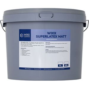 Wixx Superlatex Matt binnen en buiten - 10L - RAL 9003 Signaalwit
