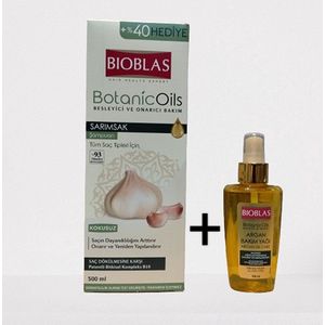 Bioblas Knoflook Shampoo Tegen Haaruitval 500 ml + Bioblas Arganolie 100 ml - Herbal shampoo - Anti- haaruitval - haarverzorging