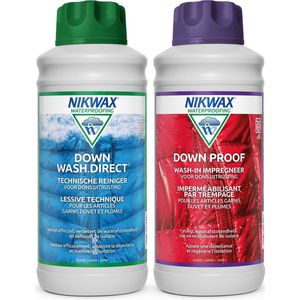 Nikwax Twin Down Wash Wasmiddel 1L & Down Proof Impregneermiddel 1L - 2-Pack