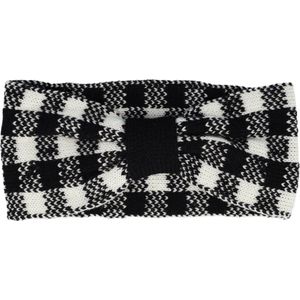 Haarband Winter Knoop Knitted Ruit Zwart Wit Warme Hoofdband