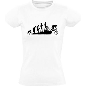 Fiets evolutie Dames T-shirt | mountainbike | bike | fietsen