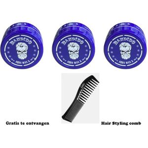 Bandido 5 Aqua Styling Hair Wax Blue 3 Stuks