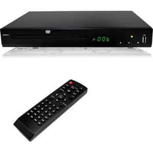 DVD Speler met HDMI - DVD Speler - DVD Speler HDMI - DVD Speler Laptop - Zwart - 1920x1080 - Inclusief HDMI Kabel - Met afstandsbediening - DVD en CD speler - Compact