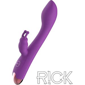 R!CK - Rabbit Vibrator - Vibrator - Voor Vrouwen - Erotiek - Sex Toy - Tarzan Vibrator - Clitoris & G-spot Simulator - 10 Standjes - Paars