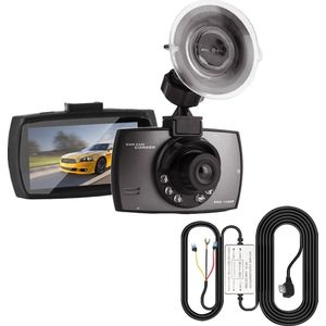 VCTparts Auto Dashcam HD 1080P 1CH Dashboard Video Recorder met Nachtzicht + Continue Voeding Zwart