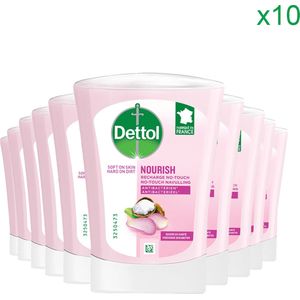 Dettol No-Touch Navulling Rozenwater & Sheaboter (Skincare) 250ml - 10 stuks - Voordeelverpakking