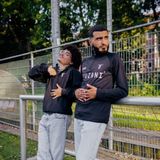 Touzani - Platinum Trainingstrui - Zwart Wit - Hoogwaardig Materiaal - 1/4-Zip Design