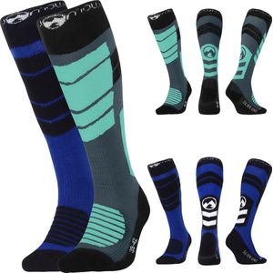 MowMow Skisokken 2-PACK - Zilverionen - Antibacterieel - Heren - Dames - Maat 39-42