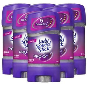 Lady Speed Stick Pro 5 in 1 Deodorant Gel Stick - 6 x 65g - Deodorant Vrouw