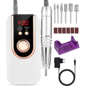 Elektrische Nagelvijl draagbare manicure en pedicure kit - 30000 RPM oplaadbaar - gel nagellak remover met display