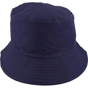 Bucket Hat Omkeerbaar Donker Blauw Zwart Beide Zijden Te Dragen Vissershoedje Hoedje Festival