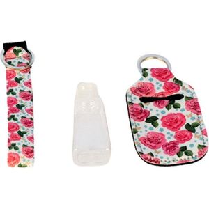 Fresh Tube (Roses) - Flacon voor antibacteriële zeep - Handen wassen onderweg - Handenreiniger voor Vliegtuig & Handbagage - Navulbaar