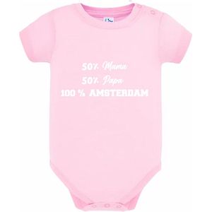 100% Amsterdam Babyromper - 020 - amsterdammer - geboorte - baby - cadeau - rompertje