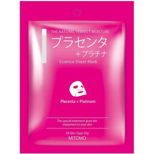 Mitomo Placenta & Platinum Tissue Masker - 1 x 25g - Gezichtsmasker - Sheet Masker - Gezichtsverzorging Dames