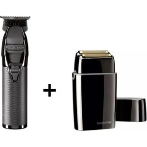 BaByliss Pro Skeleton trimmer Gunsteel + Babyliss Pro FoilFX02 Shaver Black