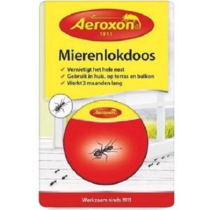 AEROXON Mierenlokdoos - Effectief Tegen Mieren Larven & Zwarte Wegmier - Werkt 3 maanden - 1 Lokdoos