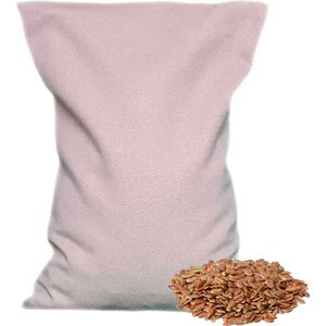 Ecologisch Lijnzaadkussen - Zand bruin - 30 x 20 cm - Voor Soepele Spieren en Ontspanning