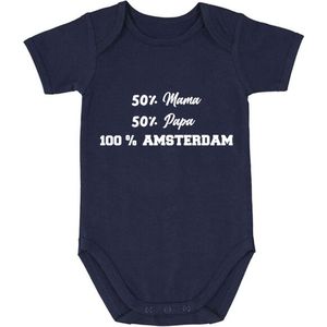 100% Amsterdam Babyromper - 020 - amsterdammer - geboorte - baby - cadeau - rompertje