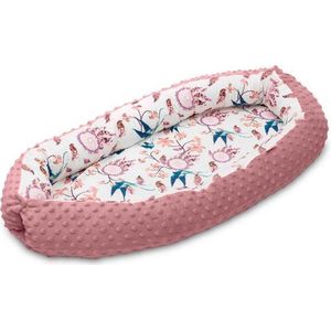 Sensillo Babynest – Vogels Retro Roze
