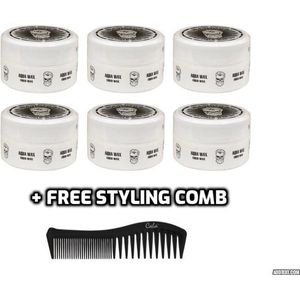 Bandido Fiber Wax 150 ml x 6 stuks + Styling Comb