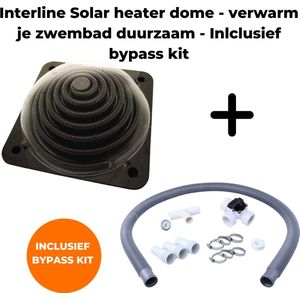 Interline Solar heater bol 5L - Zonneverwarming zwembad - Geschikt voor zwembaden tot 7000L - Inclusief bypass kit