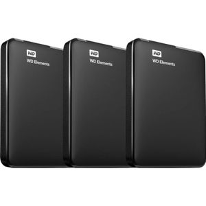 WD Elements Portable 2TB 3-Pack