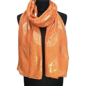 Lange Dunne Sjaal - Goud/Zilver - Oranje - 180 x 70 cm (1272412#)