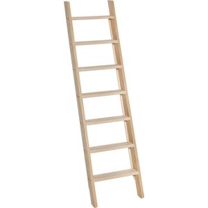 Zoldertrap - 7 treden - Stahoogte 143 cm - Houten ladder - Molenaarstrap - Beuken trap