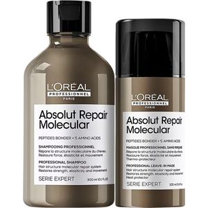 L`Oreal Professionel - Absolut Repair Molecular Set - Beschadigd Haar Pakket - Shampoo + Leave In Cream - Serie Expert Giftset