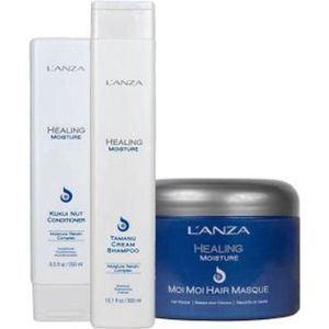 L'anza Healing Moisture intensief set a 3 stuks  - Drooghaar  - shampoo - conditioner - masker