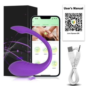 Vibrerende ei - handmatig bedienbaar of via de app bedienbaar - Vibrator - Clitoris stimulator - Vibrator voor vrouwen - Sexspeeltje voor koppels - G-spot - Paars - Genot - Krachtig - Cadeau