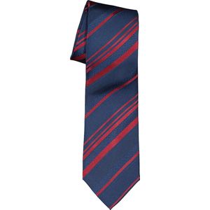 ETERNA stropdas, blauw met rood gestreept -  Maat: One size