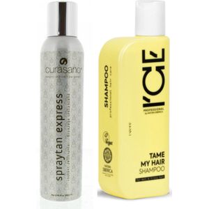 CURASANO Spraytan, Tanning Spray, 200ml + Bio / Vegan Tame My Hair Shampoo