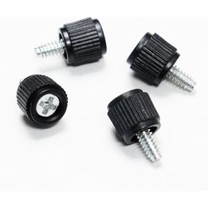 Black Thumbscrew for Computer Case - Set of 100 pcs - Easier, Fastener, Toolless Access