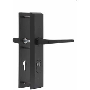 Dieckmann Alpha achterdeurbeslag met binnen en buiten Kruk D7013 - Mat zwart PC55