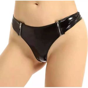 Afritsbare lederen slip vrouwen - Wetlook - Fetisj - BDSM string - Erotisch ondergoed - Seks - Sexy