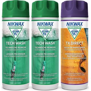 Nikwax ""Voordeelpakket"" - 2x Tech Wash 300ml & 1x Tx.Direct 300ml - 3-Pack