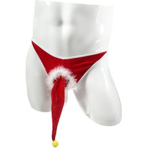G-string kerst slip voor heren - Erotische slurf - Kerstmis string - Kerstmuts design - Kuisheid - One size - Elastisch - Sexy