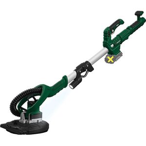 PARKSIDE® Accu-gipsplaatschuurmachine 20V zonder accu - Stationair toerental: 600/1200 min-¹ - Schuurschijf (Ø): ca. 225 mm - Toebehoren: 1 moersleutel, 2m slang, 1 stofzak, 1 draagtas, 8x schuurpapier (150 / 180 / 240 / 400 elk 2 stuks)