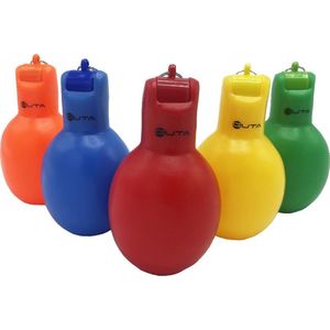 Handfluit - Fluitje Scheidsrechter - Knijpfluit - Wizzball - Set van 5 stuks