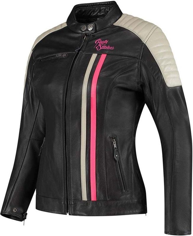 Alice - Motorjas - Zwart - 100% Buffelleer - CE-Goedgekeurd